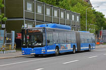 MAN Lions City 1561, auf der Linie 3, fährt am 06.06.2022 durch die Stadsgardsleden.