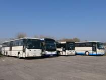 MAN ÜL 313 und MAN Lion's Regio und MAN SÜ 283 der MVVG in Neubrandenburg am 28.03.2020