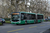 Mercedes Citaro 7034, auf der Linie 48, verlässt am 02.01.2023 die Haltestelle Schützenhaus.