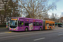 Mercedes Citaro 7017 mit der Adullam Werbung, auf der Linie 48, bedient am 03.01.2023 die Haltestelle Schützenhaus.