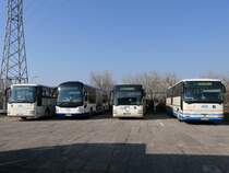 MAN ÜL 313 und MAN Lion's Regio und MAN SÜ 283 der MVVG in Neubrandenburg am 28.03.2020