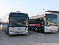 Iveco Crossway der MVVG in Neubrandenburg am 28.03.2020