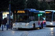 TALAVERA DE LA REINA (Provinz Toledo), 18.12.2021, Stadtbuslinie 1 an der Haltestelle Plaza Trinidad