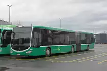 Mercedes Citaro 7005 steht am 08.01.2023 auf dem Klybeck Areal.
