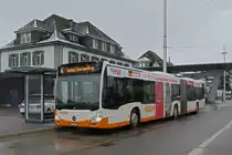 Mercedes Citaro 31, auf der Linie 4, wartet am 18.01.2023 an der Haltestelle beim Bahnhof Solothurn.