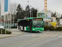 Graz. Der Dr. Richard W1306 kommt hier am 21.01.2023 als Linie 75 bei seiner Endstation Liebenau an.