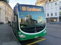 BVB 7036 ( Citaro Euro 6 ) am 15.01.23 am Bahnhof SBB als Linie 50 Euroairport 
