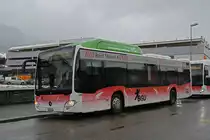 Mercedes Citaro 29, auf der Linie 22, wartet am 18.01.2023 beim Bahnhof Grenchen Süd.