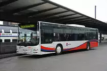 MAN Lions City 85, auf der Linie 3, wartet am 25.01.2023 an der Haltestelle beim Bahnhof Baden.