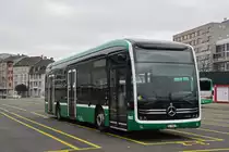 Mercedes eCitaro 8107 steht am 27.01.2023 auf den Klybeck Areal.