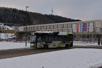 Karsan Atak von Sales Lentz, aufgenommen beim Verlassen der Bushaltestelle am Bahnhof in Clervaux. 01.2023  