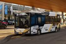 RG 9953, Karsan Atak, von Voyages Josy Clement, steht am Busbahnhof in Mersch. 02.2023 