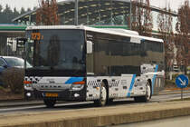 VS 3078, Setra S 416 LE, von Autobus Stephany, unterwegs von St. Vith nach Troisvierges, auf der Linie 173, gesehen bei der Durchfahrt nahe der Wemperhardt. 02.2023

