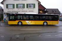 MAN Lion's City der Firma Motrag (Flaach) in Oberwil beim Volg abgestellt.