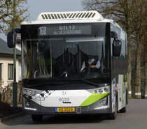 RG 3028, Karsan Atak, von Sales Lentz, bedient die Linie 160 Clervaux Gare – Wiltz Lycée du Nord,
gesehen in Erpeldange. 02.2023

