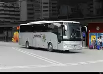 pauli reisen - Mercedes Tourismo unterwegs für Postauto zwischen Visp und Saas Fee am 26.02.2023