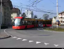 VB Biel - Hess Trolleybus Nr.92 unterwegs in Biel-Mett am 04.03.2023