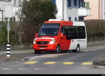 CJ - Mercedes Sprinter Nr.155  JU  545815 unterwegs als Bahnersatz für die SBB in Biel-Mett am 04.03.2023