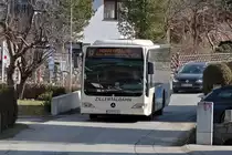 Mercedes-Benz Citaro Facelift der Zillertaler Verkehrsbetriebe (SZ-590SD) als Skibus Mayrhofen Linie D in Ramsau im Zillertal, Oberbichl. Aufgenommen 21.2.2023.