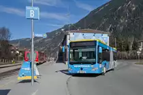 Mercedes-Benz Citaro 2. Generation der Zillertaler Verkehrsbetriebe (SZ-930ZK) als Skibus Mayrhofen Linie B an der Haltestelle Bahnhof Mayrhofen. Aufgenommen 21.2.2023.