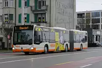 Mercedes Citaro 54, auf der Linie 1, fährt am 18.01.2023 zur Haltestelle beim Bahnhof Solothurn.