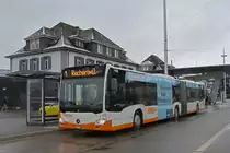 Mercedes Citaro 33, auf der Linie 1, wartet am 18.01.2023 an der Haltestelle beim Bahnhof Solothurn.