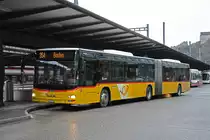 MAN Lions City der Post, auf der Linie 354, wartet am 25.01.2023 an der Haltestelle beim Bahnhof Baden.