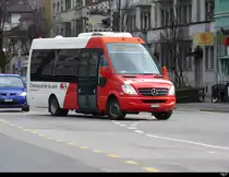 CJ - Mercedes Sprinter  BE 155 in Biel als Bahnersatz für die Regionalzüge für die SBB zwischen Biel und Biel-Bözingenfeld am 12.03.2023