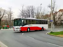 Graz. Der Postbus BD 15273 war am 24.03.2023 auf der Linie 600 unterwegs, hier kurz vor der Endhaltestelle  Graz Österreichische Gesundheitskasse .