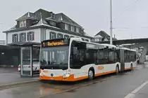 Mercedes Citaro 60, auf der Linie 1, wartet am 18.01.2023 an der Haltestelle beim Bahnhof Solothurn.
