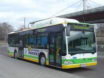 Mercedes Citaro Erdgas KVG B�rde-Bus B�-KV 72, 18.02.2009 Magdeburg Hauptbahnhof