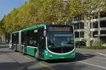 Mercedes Citaro 7050, auf der Linie 50, fährt am 29.10.2022 Richtung Endstation am Bahnhof SBB.