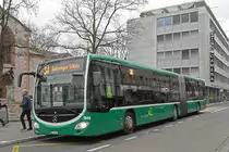 Mercedes Citaro 7046, auf der Linie 34, bedient am 28.01.2023 die Haltestelle am Claraplatz.