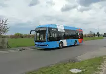 Haguenau - 15. April 2023 : Einer der beiden BYD Elektrobusse bei Ritmo in Haguenau (Elsass).