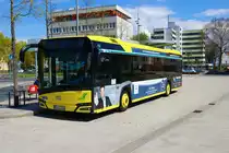 Stroh Bus Solaris Urbino 12 Wagen 34 am 14.04.23 in Hanau Freiheitsplatz