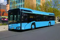 Stroh Bus Solaris Urbino 12 Wagen 34 am 14.04.23 in Hanau Freiheitsplatz