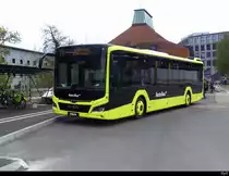 Auto Bus AG Liestal - MAN Lion`s City Hybrid  Nr.61  BL  7693 bei den Provisorischen Haltestellen beim Bhf. Liestal am 08.04.2023