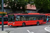 IVECO Urbanway hat die Haltestelle am Bahnhof in Bratislava angefahren. 05.06.2023

