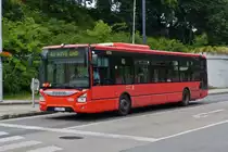 IVECO Urbanway hat die Haltestelle am Hauptbahnhof von Bratislava verlassen und ist auf dem Weg zum Centrum. 05.06.2023

