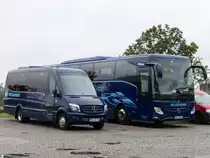 Mercedes Sprinter und Mercedes Tourismo von De Rüganer aus Deutschland in Bergen am 02.08.2020