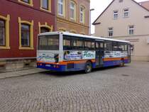 WSF-VV67, ein Mercedes Benz 0408, am 5.03.2009 auf dem Busbahnhof in Wei�enfels.