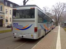 WSF-VV77, ein Setra der 300er Serie, am 5.03.2009 auf dem Busbahnhof in Wei�enfels. Es blieb leider unbekannt, woher er kam und wohin er fuhr.