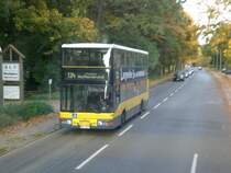 MAN-Doppeldecker auf der Linie 134 nach Kladow Hottengrund an dr Haltestelle Gatow Biberburg.
