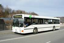 Bus Aue-Bad Schlema / Bus Erzgebirge: MAN EL (ASZ-BV 51) der RVE (Regionalverkehr Erzgebirge GmbH), aufgenommen im Februar 2023 im Stadtgebiet von Aue-Bad Schlema (Erzgebirgskreis).