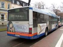 WSF-VV92, ein MAN N�313CNG, am 06.03.2009 auf dem Busbahnhof in Wei�enfels.