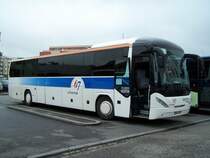 Trentliner vor dem Bahnhof Slestat.