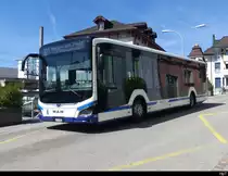 Zugerland - MAN Lion`s City Hybrid Nr.307 beim Bhf. Hochdorf am 02.09.2023
