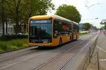 HEAG mobilo Mercedes Benz eCitaro G Wagen 423 am 17.09.23 in Darmstadt