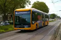 HEAG mobilo Mercedes Benz eCitaro G Wagen 418 am 17.09.23 in Darmstadt