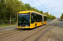 HEAG mobilo Mercedes Benz eCitaro G Wagen 426 am 17.09.23 in Darmstadt